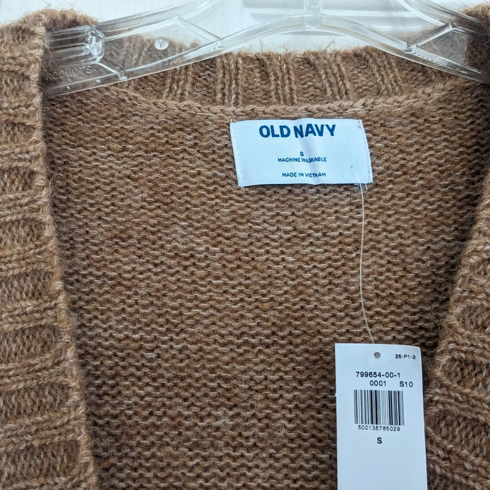 Old NavyWool Blend Tan Horse Applique Women's Cardigan - Picture 3 of 4